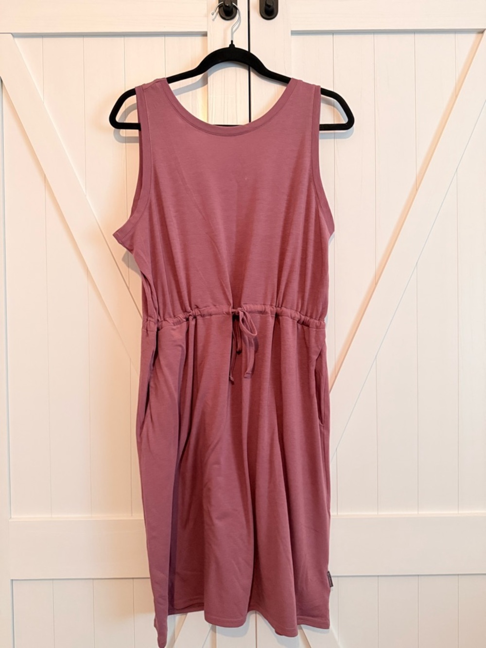 Columbia Sleeveless Drawstring Waist Mauve Dress